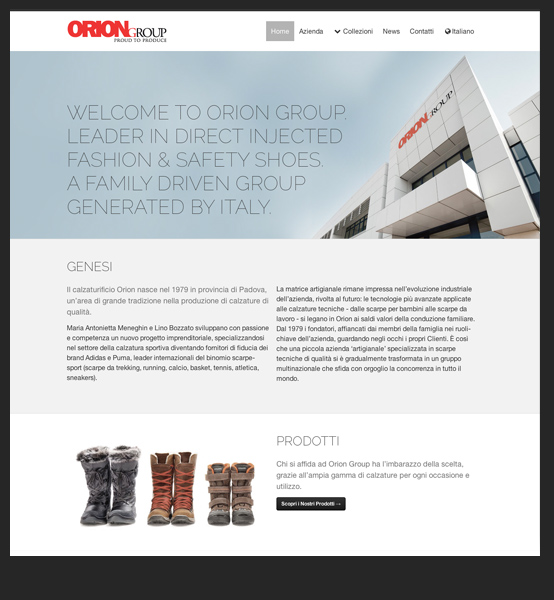 Orion Group web site screenshot