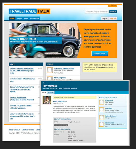 Travel Trade Italia web site screenshot